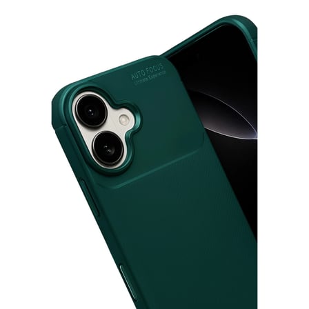 Apple İ̇Phone 17 Auto Focus Karbon Kapak - Koyu Yeşil