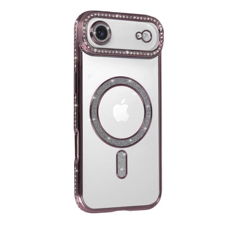 Apple İphone 17 Air Joke Simli Magneticsafe Kılıf - Pembe