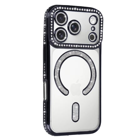 Apple İphone 17 Pro Max Joke Simli Magneticsafe Kılıf - Siyah