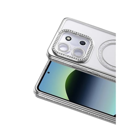 Xiaomi Redmi 15c 4g Joke Simli Magneticsafe Kılıf - Gümüş