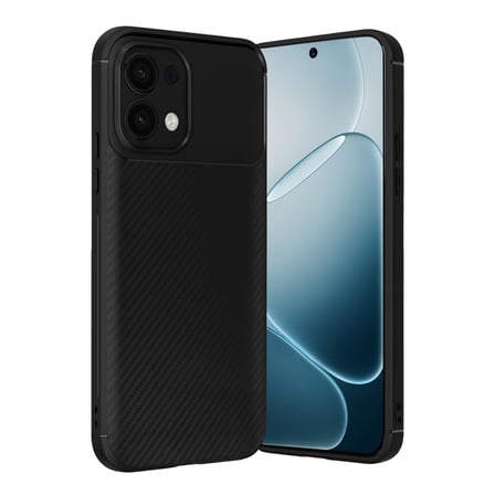 Oppo A6 Pro 4G Auto Focus Karbon Kapak - Siyah
