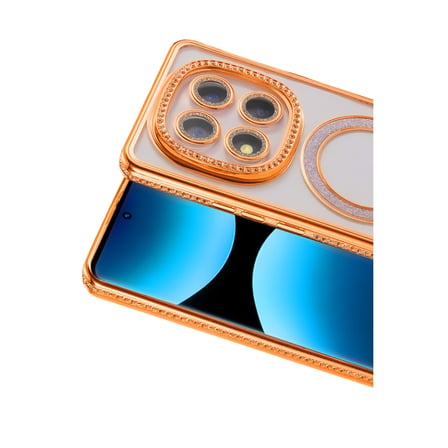 Xiaomi Redmi Note 15 Pro Plus 5g Joke Simli Magneticsafe Kılıf - Turuncu