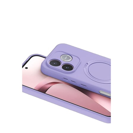 Huawei Honor 600 Lite Regal Magsafe Standlı Kapak - Lila