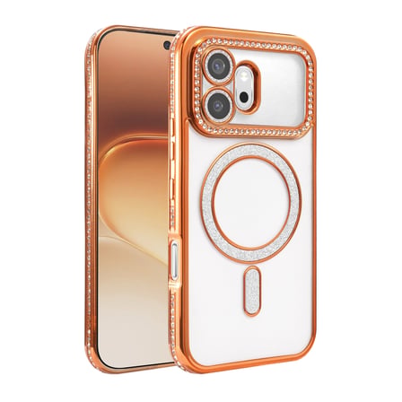 Huawei Honor 600 Joke Simli Magneticsafe Kılıf - Turuncu