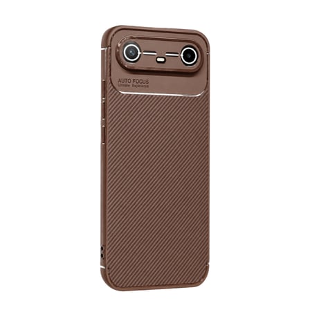 Newface Tecno Spark Slim 5G Auto Focus Karbon Kapak - Kahverengi