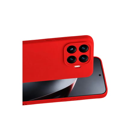 Xiaomi Mi 17t Nano İçi Kadife Silikon - Kırmızı