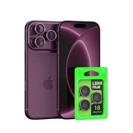 Newface Apple İphone 18 Pro Max Raze Metal Kamera Lens - Bordo