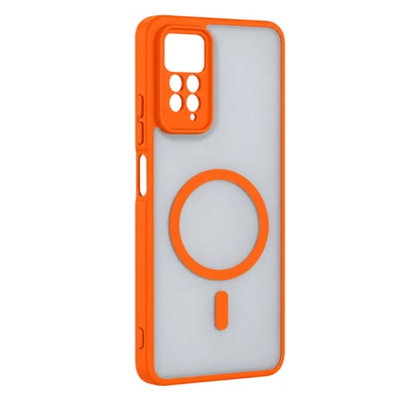 Xiaomi Redmi Note 11 Pro Loji Magsafe Kapak - Turuncu