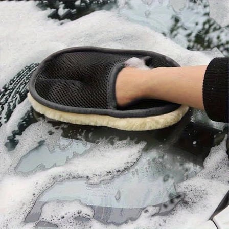 Mikrofiber Yün Araba Yıkama Eldiveni - Çizmez Ve Yüksek Emici