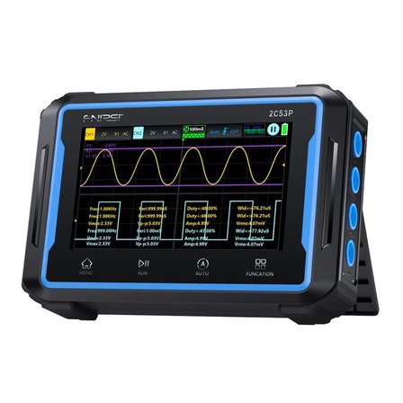 Fnirsi 2C53P 3in1 50MHz 2 Kanal 250MSa/s El Tipi Dijital Tablet Osiloskop & Multimetre & Sinyal Jeneratörü