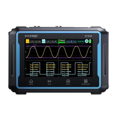 Fnirsi 2C53P 3in1 50MHz 2 Kanal 250MSa/s El Tipi Dijital Tablet Osiloskop & Multimetre & Sinyal Jeneratörü