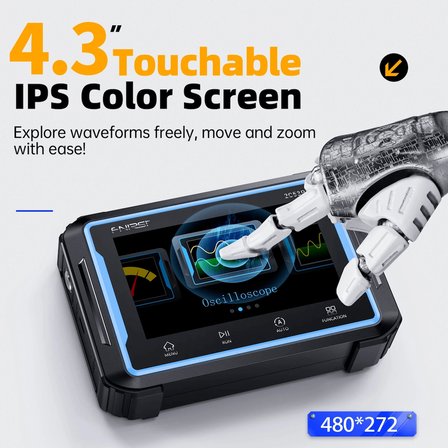 Fnirsi 2C53P 3in1 50MHz 2 Kanal 250MSa/s El Tipi Dijital Tablet Osiloskop & Multimetre & Sinyal Jeneratörü