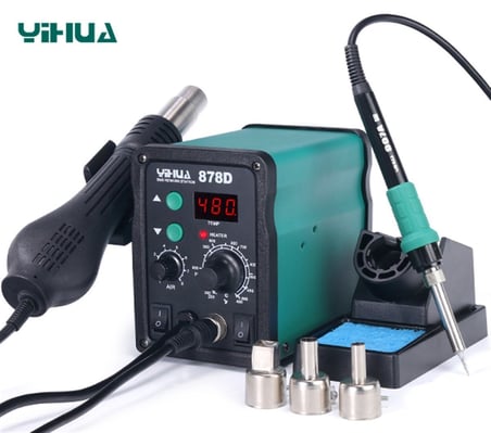 Yihua 878D 740W Sıcak Hava Üflemeli Dijital Havya İstasyonu