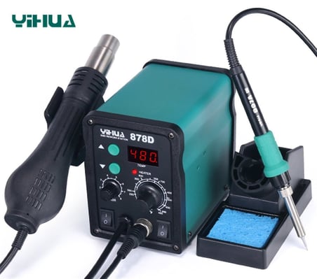 Yihua 878D 740W Sıcak Hava Üflemeli Dijital Havya İstasyonu