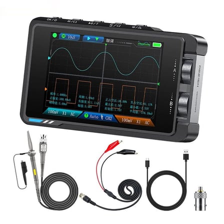 FNIRSI DS215H 2'si 1 Arada 50MHz Çift Kanal Dijital Osiloskop ve DDS Sinyal Jeneratörü