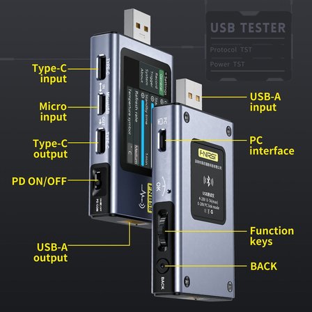 FNIRSI FNB58-BT Bluetooth USB Voltmetre Ampermetre Test Cihazı