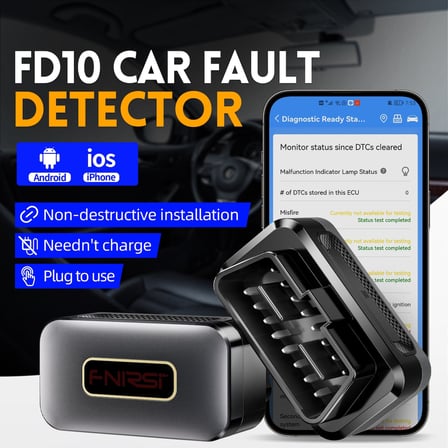 Fnirsi FD10 Araba Dedektörü OBD2 DTC Okuma Android iOS Uyumlu