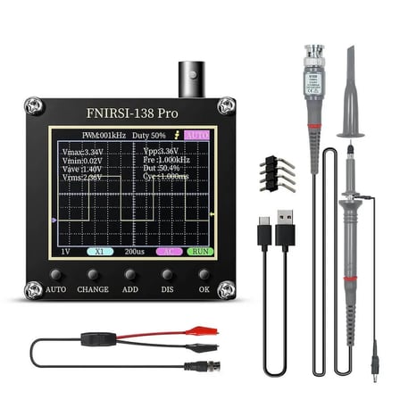 FNIRSI 138 Pro Dijital Mini Osiloskop 200KHz 2.5 MS/s