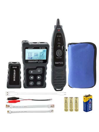 Noyafa NF-8209 Ağ Kablosu Test Cihazı CAT5e CAT6 CAT6a PoE Testi Kablo Uzunluk Ölçer