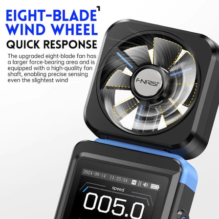 FNIRSI FAM-02 Anemometre Rüzgar Hızı Sıcaklık ve Nem Ölçer Dijital Cihaz