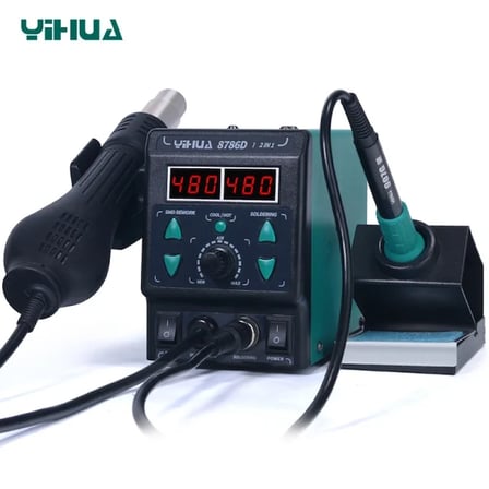 Yihua 8786D-I 2in1 Sıcak Hava Üflemeli Dijital Havya İstasyonu