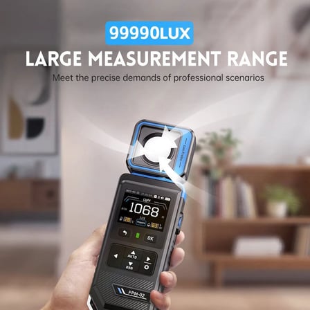FNIRSI FPM-02 Dijital Ölçüm Cihazı Luxmetre Işık Sıcaklık Nem Ölçer
