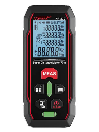 Noyafa NF-270 Lazer Mesafe Ölçer 70m Siyah Alan Hacim Pisagor Ölçüm Cihazı