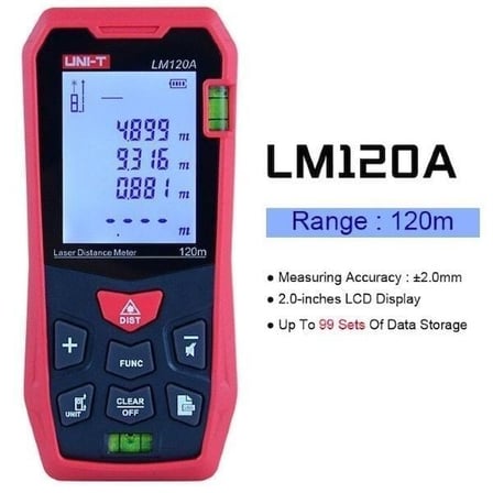 UNI-T LM120A Lazermetre 120m Siyah