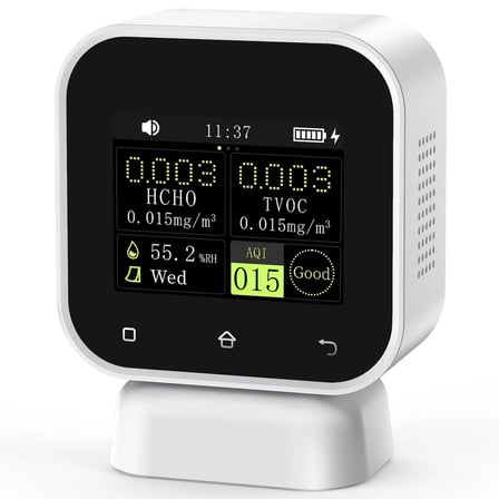 FNIRSI SFD-02 4'ü 1 Arada İç Hava Kalitesi Monitörü Dokunmatik Ekranlı HCHO TVOC Ölçüm Cihazı