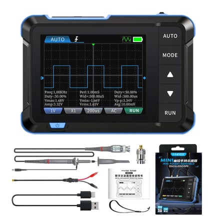 FNIRSI DSO-153H Dijital Osiloskop ve Sinyal Jeneratörü 1 MHz 5 MS/s 2.8 İnç LCD
