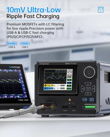 Fnirsi IPS3608 Güç Kaynağı 36V 8A 285W Akıllı Dijital Kontrol USB-C PD3.0