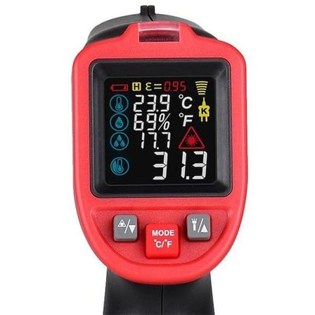 Wintact WT323E Termometre Rutubet Küf Analizli Lazerli 1050°C Siyah