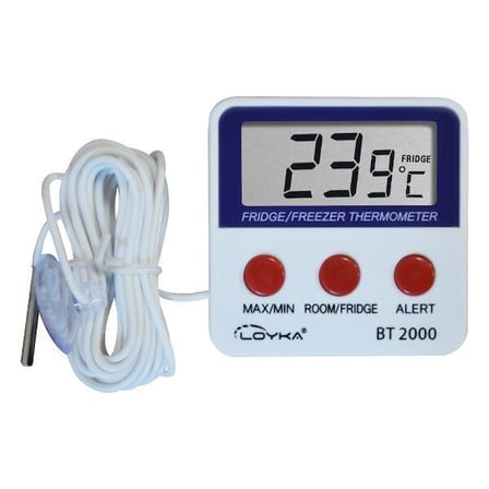 Loyka BT2000 Buzdolabı Termometresi Mıknatıslı Alarmlı 3 Metre Kablolu