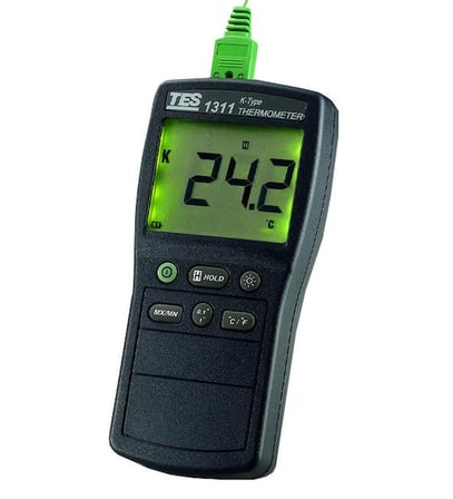 Tes 1311A Termometre K Tipi Siyah