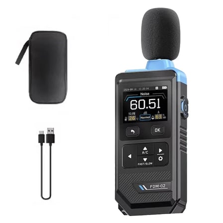 FNIRSI FDM02 Dijital Ölçüm Cihazları Ses Seviyesi Ölçer Desibel Metre 30-130 dB A/C