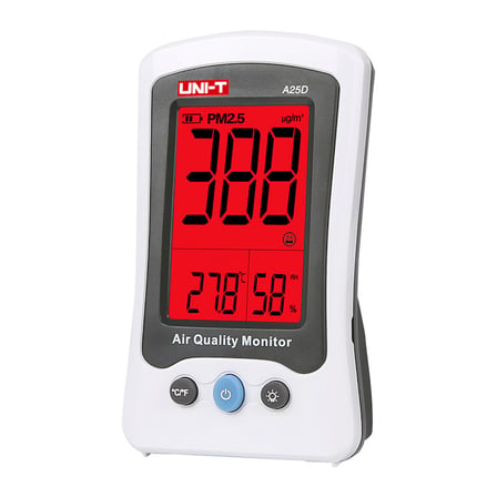 UNI-T A25D PM2.5 Hava Kalitesi Ölçüm Cihazı Beyaz Sıcaklık Nem Ölçer