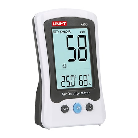 UNI-T A25D PM2.5 Hava Kalitesi Ölçüm Cihazı Beyaz Sıcaklık Nem Ölçer