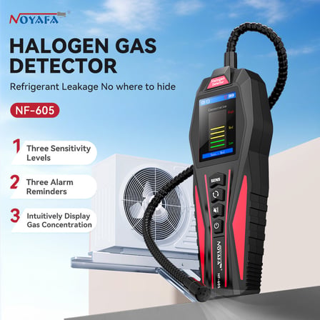 Noyafa NF-605 Halojen Gaz Ölçüm Cihazı Siyah Yanıcı Gaz Dedektörü