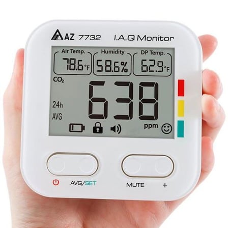 AZ 7732 Karbondioksit Sıcaklık Nem Ölçer Sadece Pil İle Çalışır