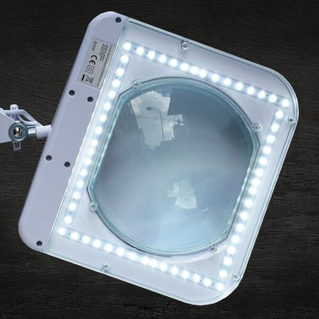 6020 Led Işıklı ´Köşeli Mercekli´ Masaüstü Büyüteç