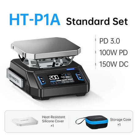 FNIRSI HT-P1A Mini Isıtıcı Tabla ve Reflow Lehimleme İstasyonu 150W 100°C - 350°C
