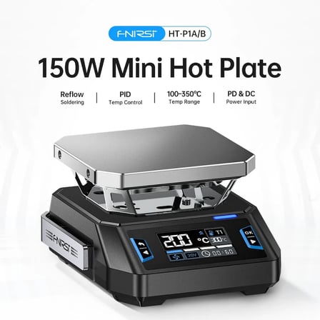 FNIRSI HT-P1A Mini Isıtıcı Tabla ve Reflow Lehimleme İstasyonu 150W 100°C - 350°C