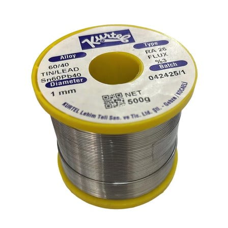 Kurtel 60/40 Lehim Teli 1 mm 500 g Sn60Pb40 RA26 %3 Flux