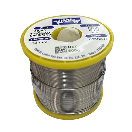 Kurtel 60/40 Lehim Teli 1,2 mm 500 g Sn60Pb40 RA26 %3 Flux