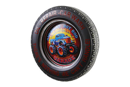 Dekoratif Araba Tekerleği 4x4 Temalı Led Işıklı Vintage Hediyelik