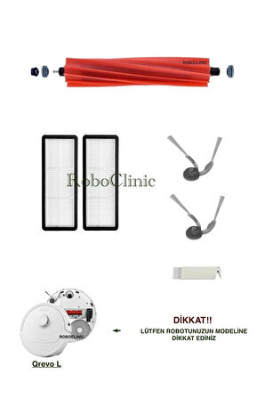 Roborock Qrevo L Robot Süpürge Uyumlu Yedek Fırça, Hepa Filtre Seti-6 Parça