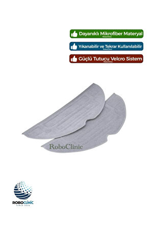 Roborock S8 Sonic Mopping Robot Süpürge Uyumlu Yedek 2 Adet Mop Microfiber Bez Paspas