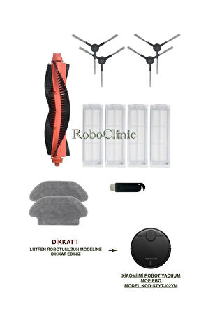 Xiaomi Mi Robot Vacuum Mop Pro Robot Süpürge Uyumlu Fırça, Hepa Filtre, Mop Seti-12 Parça