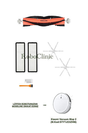 Xiaomi Mi Robot Vacuum Mop 2 (STYTJO3ZHM) Robot Süpürge Ile Uyumlu Fırça, Filtre Seti-7 Parça