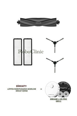 Dreame L10s Pro Gen 2 Robot Süpürge Uyumlu Fırça, Hepa Filtre Seti-5 Parça